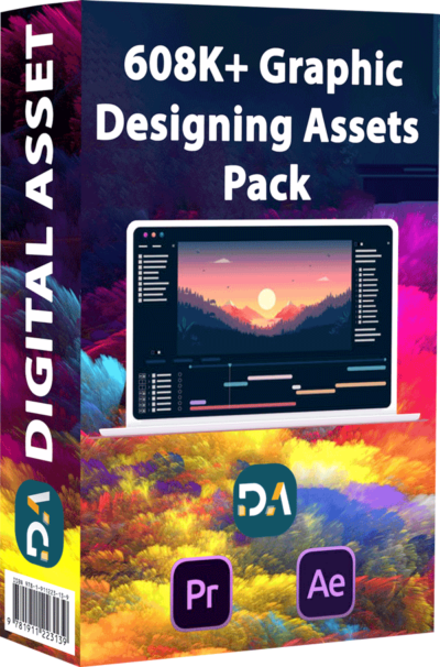 608K+ Graphic Designing Assets Pack