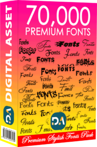 70K+ Stylish Fonts Pack