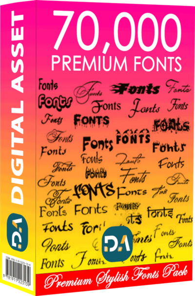 70K+ Stylish Fonts Pack